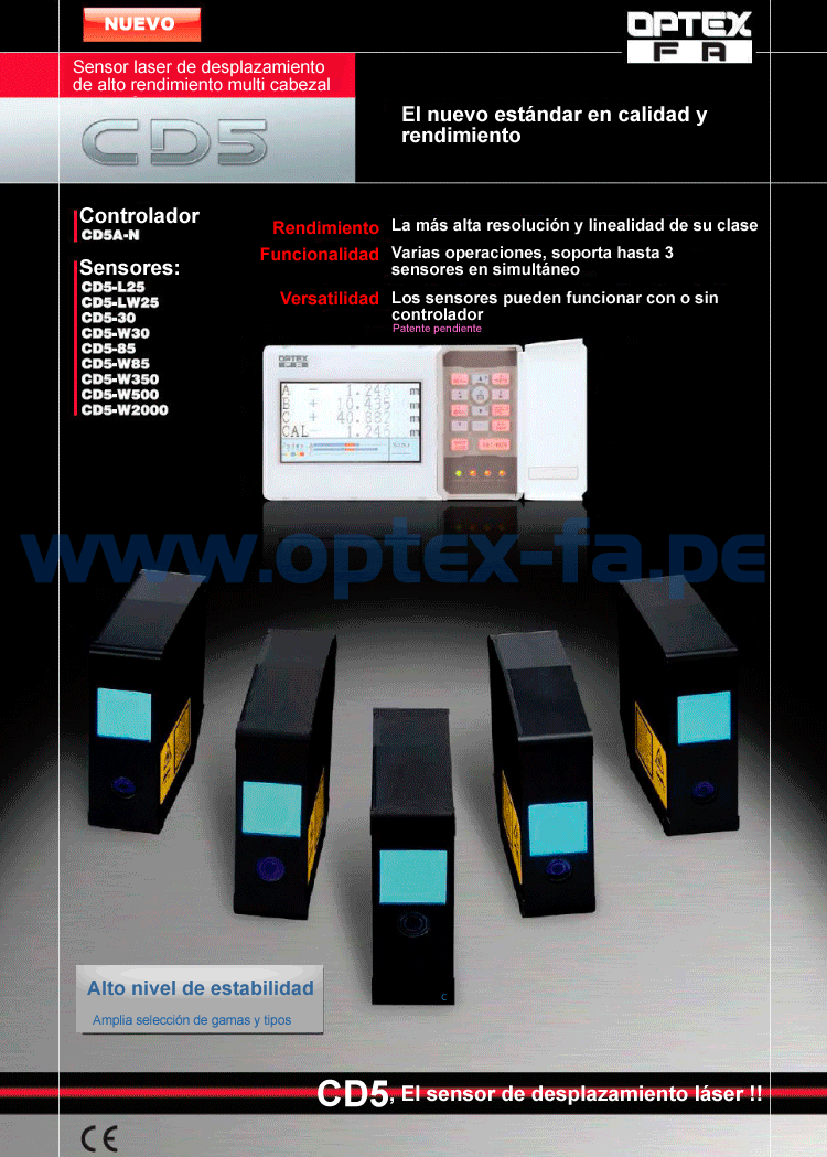 sensores de desplazamiento CD5 OPTEX-FA